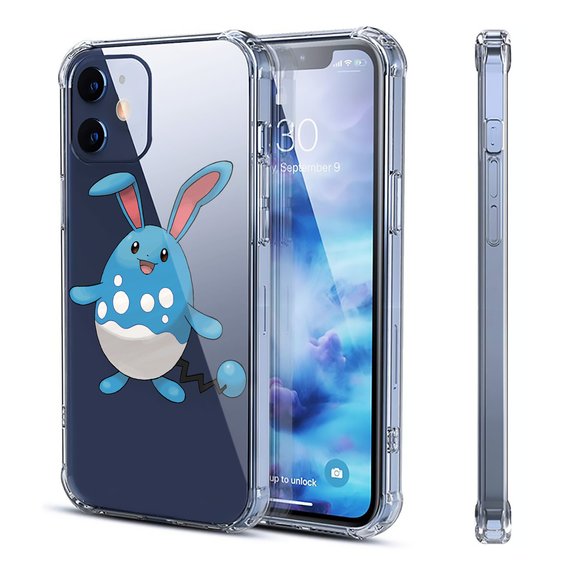（画像用） ポケットモンスター Pokémon 【iPhone 12シリーズ対応】透明スマホケース（クリアソフトケース）